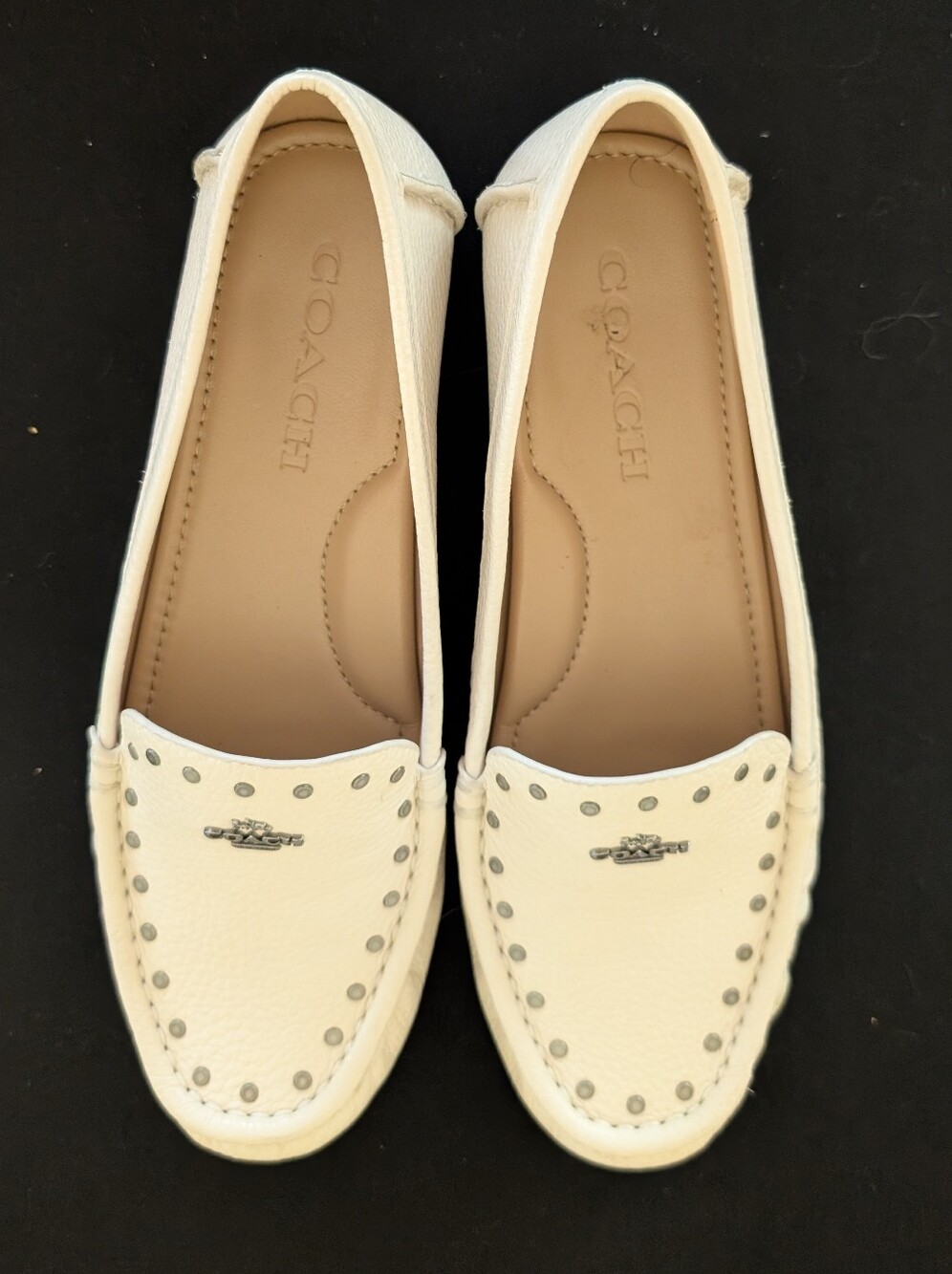 Coach MCKENNA DRIVER Shoes Chalk Size 6.5 EU 37
